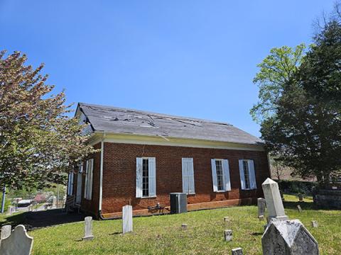Photos by Stacy Van Buskirk/Contributing Photographer The historic Harshaw Chapel’s roof and steeple have been preserved until funds can be raised to restore them to their original glory. With the deadline quickly approaching, this Murphy site will need the public’s help.