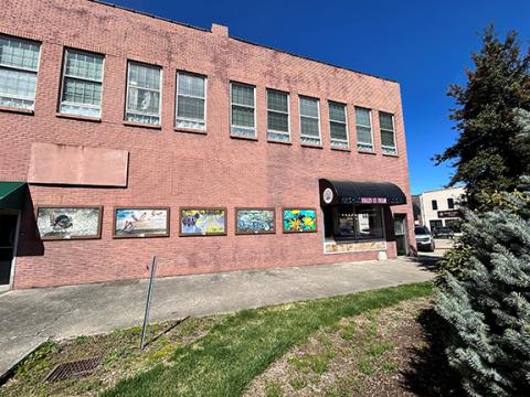 This is the site of the future mural in downtown Murphy thanks to a foundation grant.