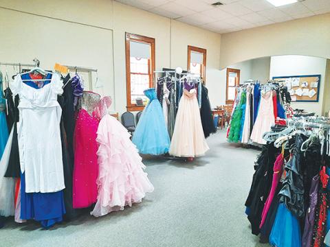 Photos by Anngee Quinones-Belian/Staff Correspondent  There was no shortage of dresses and other prom attire at Marble Springs Baptist Church on Saturday as part of the second annual Free Prom Dress event presented by Raine Boutique of Andrews.