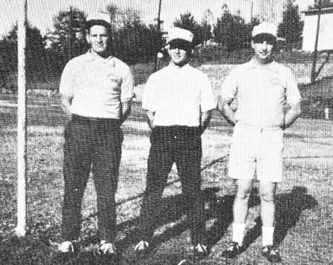 From left, local legends Bob Hendrix, Terry Postell and Jim McCombs from the 1968 Murphy football season are shown in the 1969 edition of The Kanusheta, Murphy High School’s annual yearbook.