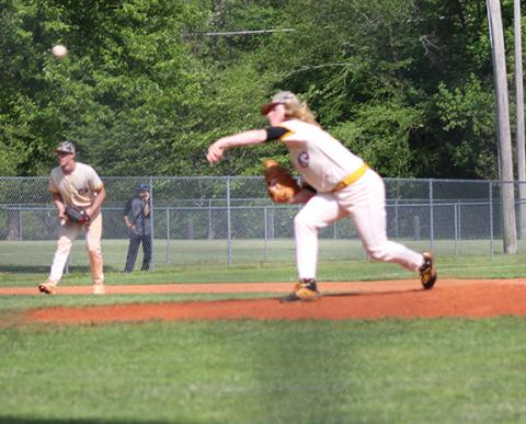 J.R. Carroll/Staff Correspondent Tommy Crapse works off the mound for Murphy against Union Academy in the first round of the state 1A baseball playoffs on May 7.