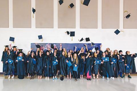 The Tri-County Community awarded 16 high school equivalency diplomas and 41 adult high school diplomas Saturday at the main campus in Peachtree.