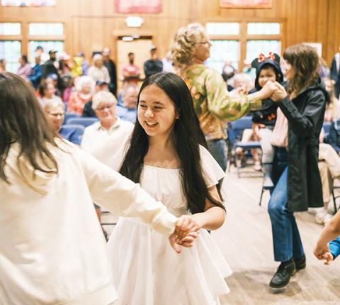 John C. Campbell Folk School in Brasstown held its annual Friends & Family Day on May 4. Despite rain, the school welcomed hundreds of kids and adults to campus for a fun-filled day of hands-on crafting, demonstrations, music and dance activities. Details: Visit folkschool.org/events/friends-family-day.