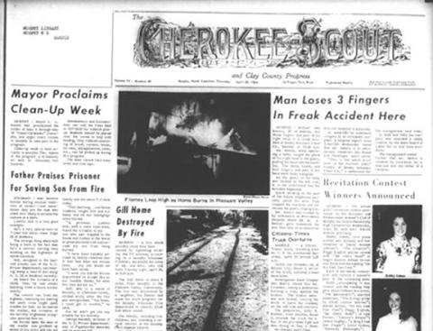 This is the front page of the April 30, 1964, edition of the Cherokee Scout, which was 60 years ago this week.