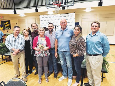 Photos by Randy Foster/editor@cherokeescout.com With Valley River Rail Tours are (from left) Carl McCall, Maryann Anderson, Joe Keeley, Judy Fitzpatrick, Jerrod Monaghan, Daniel Miller, Cynthia Lumbert and Jeff Cooper.