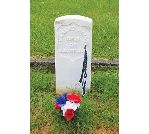 Photos by Stacy Van Buskirk/Staff Correspondent Charles Watson and Allen Dean, two officers killed in the line of duty in Culberson in 1921, are still recognized for their bravery at Shady Grove Baptist Church Cemetery. The Cherokee County Sheriff’s Office is applying for Watson and Dean to be added to the National Law Enforcement Officers Memorial in Washington and seeking surviving family members of the two men.