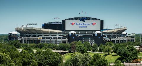 Bank of America Stadium in Charlotte.