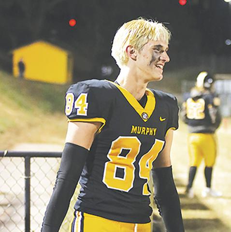 Photos by Murphy High School Athletics Camden Breazeale is an All-Western North Carolina first-team defensive end for the Bulldogs.