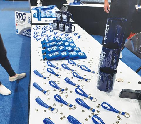 Photos by Anngee Quinones-Belian/Staff Correspondent  RRG Roofing offered freebie swag at the Home & Garden Show over the weekend in Young Harris, Ga.
