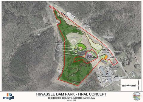 This is a draft of the proposed Hiwassee Dam park’s master plan.