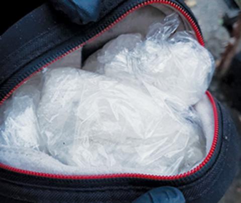 A routine N.C. Probation & Parole home visit earlier this month ultimately yielded 348 grams of methamphetamine that led to two arrests, including an Andrews woman.