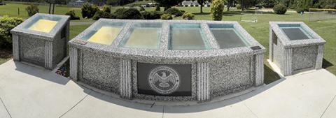 Photos by Randy Foster/editor@cherokeescout.com The Charters of Freedom displays are shown at their new location at Konehete Veterans Park after they were moved from downtown Murphy ahead of road project construction.