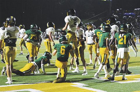 J.R. Carroll/Staff Correspondent Will Shore celebrates after scoring his second touchdown of the night Friday.