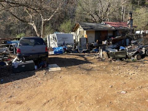 The property owners of 31 and 43 Stoney Hill Lane off of Floyd Stalcup Road in Martins Creek have until 5 p.m. Thursday to vacate the land and remove their belongings.
