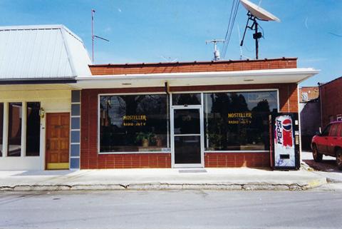 Elmo Mosteller opened Mosteller Radio & TV in 1946, and it remained a family business until the mid-1990s. He owned the first television set in Cherokee County, and it was still displayed in his shop. 