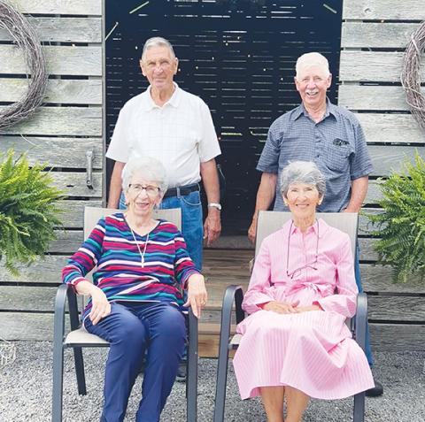 The Payne siblings who grew up on the farm are Katherine Payne Burrell, Barbara Payne Tipton (seated in front from left) Ronnie Payne and Paul Payne (back from left). 