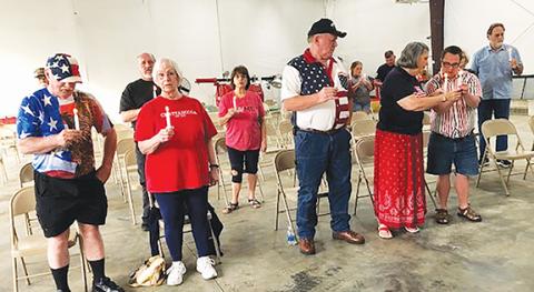 These folks showed up to honor those lost during the horrific terroristic attacks on 9/11/01 in the United States.