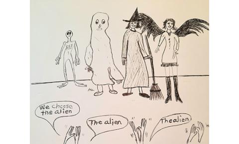 Halloween night is the perfect opportunity for aliens to visit as no one would be the wiser and the government wouldn’t have the need to “cover up” their activities.