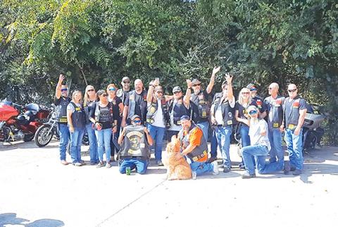 Anngee Quinones-Belian/Staff Correspondent  Nam Knights Motorcycle Club and friends gather at Buck Bald Brewing in Murphy for a fundraiser to help support the needs of law enforcement K9 officers. The event on Sept. 21 had no shortage of folks wanting to help the cause.