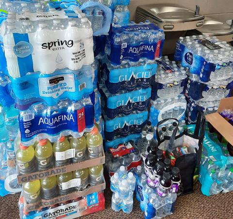 Anngee Quinones-Belian/Staff Correspondent: Folks donated large quantities of Hurricane Helene relief supplies to the Murphy Fire Department, which were then loaded onto trucks and trailers to be delivered to Black Mountain.