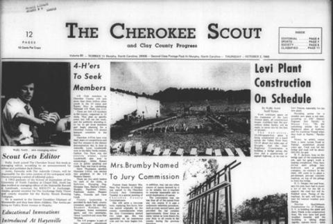 This is the front page of the Oct. 2, 1969, edition of the Cherokee Scout, which was 55 years ago last week.