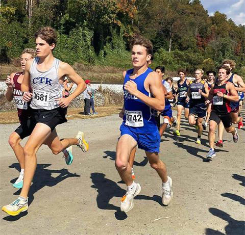 Dana Dockery/Contributing Photographer Ethan Russell of Hiwassee Dam won second place at the state championship in Kernersville on Saturday. He is shown running during the regional meet on Oct. 26.