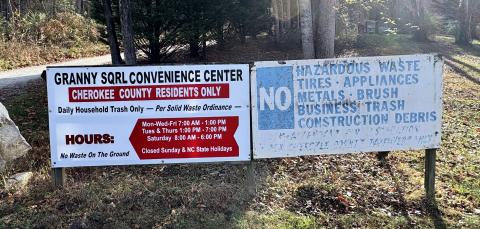 Randy Foster/editor@cherokeescout.com Operating days at the Granny Squirrel convenience center were increased from three days a week to six in October.