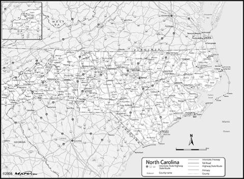 Some maps have already broken off our part of western North Carolina from the rest of the state. The top inset of this map is close to the proposed areas of North Carolina described in this column. These map makers have already done our work for us.