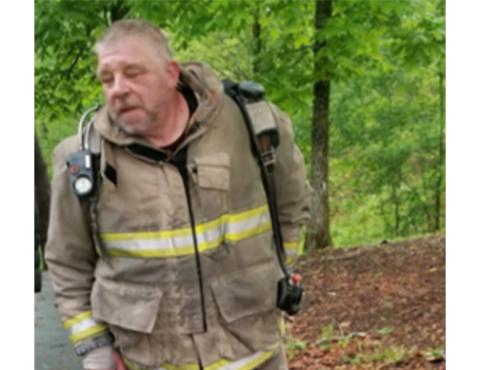 Alan Andrews, chief of the Grape Creek Volunteer Fire Department, is a man of many talents, which include caring for sheep, playing the bagpipes and fighting fires. 
