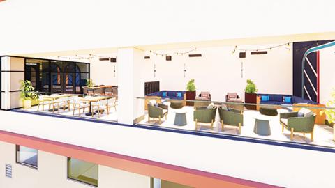 This concept image shows the dining terrace at Ramsay’s Kitchen planned for Murphy.