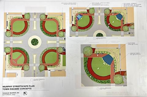 Downtown traffic circle plan