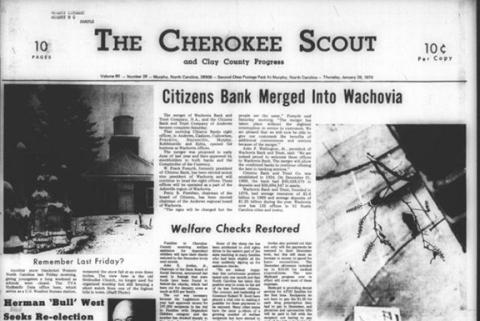 This is the front page of the Jan. 29, 1970, edition of the Cherokee Scout, which was 55 years ago today.