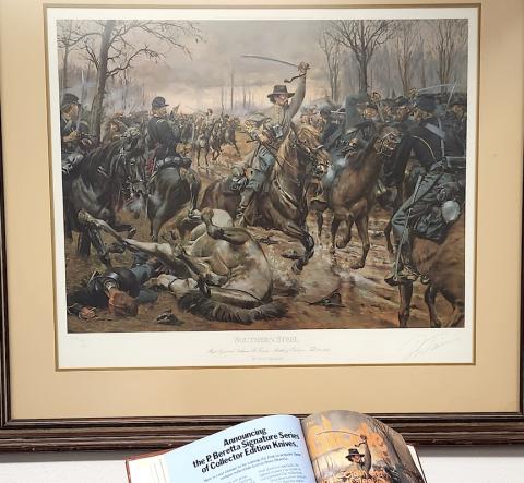The Don Troiani print of Nathan Bedford Forrest on the author’s wall and how it was used as a magazine cover. 