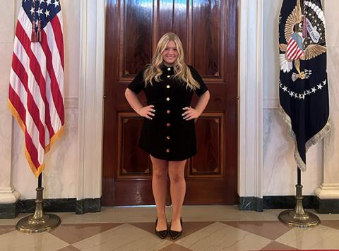 Payton McNabb of Hiwassee Dam at the White House in Washington on March 4. 