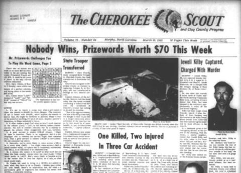 This is the front page of the March 18, 1965, edition of the Cherokee Scout, which was 60 years ago this week.