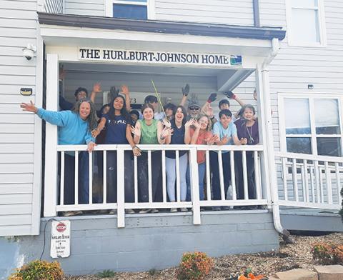 Anngee Quinones-Belian/Staff Correspondent  Students from Florida were happy to help with a variety of projects for the Hurlburt-Johnson Friendship House homeless shelter in downtown Murphy. Hinton Rural Life Center in Hayesville coordinated the effort between the group and shelter staff.