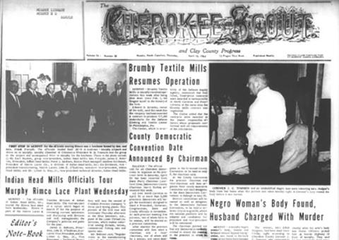 This is the front page of the April 16, 1964, edition of the Cherokee Scout, which was 59 years ago today.