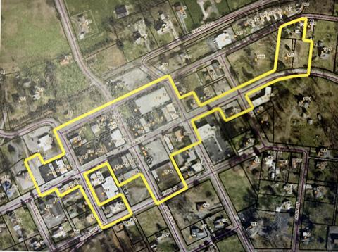 A map shows the social district boundaries in Andrews. The town is waiting for final approval from the N.C. Alcoholic Beverage Control Commission in Raleigh.