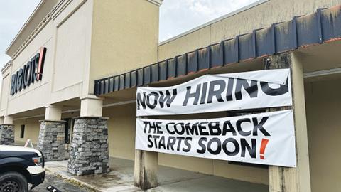 Randy Foster/editor@cherokeescout.com The Big Lots retail store in Murphy was hiring again Friday under new ownership after its previous owner went bankrupt.