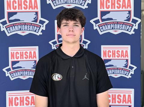 Murphy golfer Connor Golden at the state 1A championship tournament at Longleaf Golf & Family Club in Southern Pines on May 13.