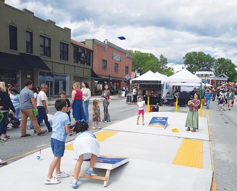 Photos by Anngee Quinones-Belian/Staff Correspondent There was no lack of fun to be had Sunday afternoon at the annual Spring Festival in downtown Murphy. Cornhole seemed to be a popular activity for young and old