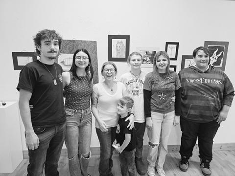 Photos by Nicole Wright/Staff Correspondent Proud parents, along with local art teachers and young artists, gather at the Cherokee County Arts Council’s student awards ceremony on April 25 in downtown Murphy.