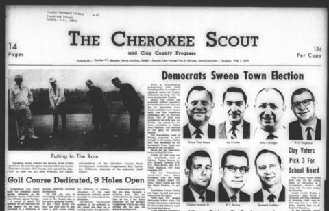 This is the front page of the May 7, 1970, edition of the Cherokee Scout, which was 55 years ago today.