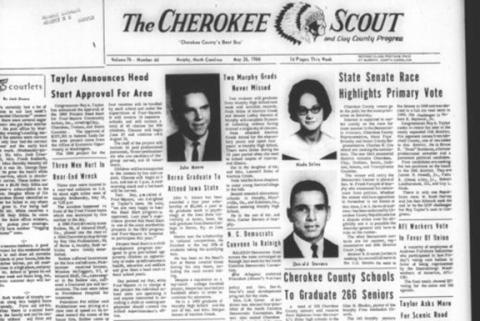 This is the front page of the May 26, 1966, edition of the Cherokee Scout, which was 59 years ago this week.