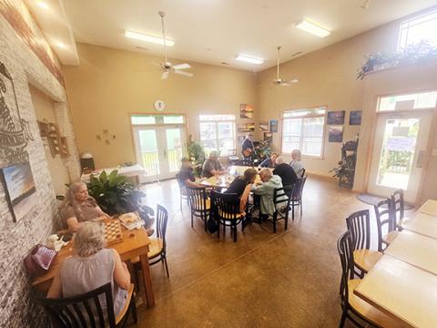 Nicole Wright/Staff Correspondent Patrons enjoy imbibing local wines at FernCrest Winery’s Tasting Room in downtown Andrews. FernCrest celebrated N.C. Wine Month in May with a Memorial Day weekend wine and cheese pairing.