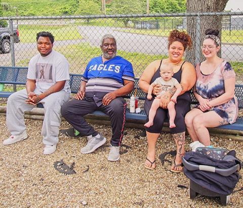 Photos by Sam Jokich/Staff Correspondent: The Lloyd and Scott families enjoy a day at Konehete Veterans Park in Murphy without rain. 