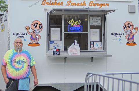 Sam Jokich/ Staff Correspondent BigHead’s Grub is the newest place to grab something to eat next to Buck Bald Brewery in downtown Murphy. Specializing in smash-burgers made from prime brisket and fresh-made fries, owner/operator Michael Oborne is excited to share his foodie vision. One local couple said of his burger and fries, “They were awesome!”
