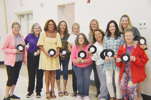 Chris Faries/Contributing Photographer The 2025 Cherokee/Clay Senior Games women’s Hall of Records induction class consists of (from left) Karen Hall, Ruth Harrell, Michele Preisser, Jill Dash, Melissa Watson, Christina Prince, Crissey Raxter, Georgina Morolla, Hope 