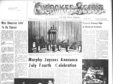 This is the front page of the June 18, 1964, edition of the Cherokee Scout, which was 61 years ago today.