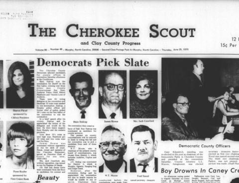 This is the front page of the June 25, 1970, edition of the Cherokee Scout, which was 55 years ago today.